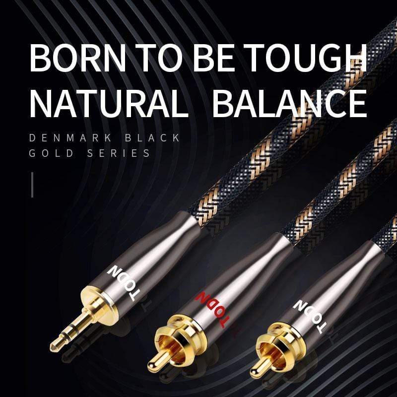 Planet Gates TODN RCA Cable HiFi Stereo 3.5mm to 2RCA Audio Cable AUX RCA Jack 3.5 for Amplifiers Audio Home Theater Cable RCA TO