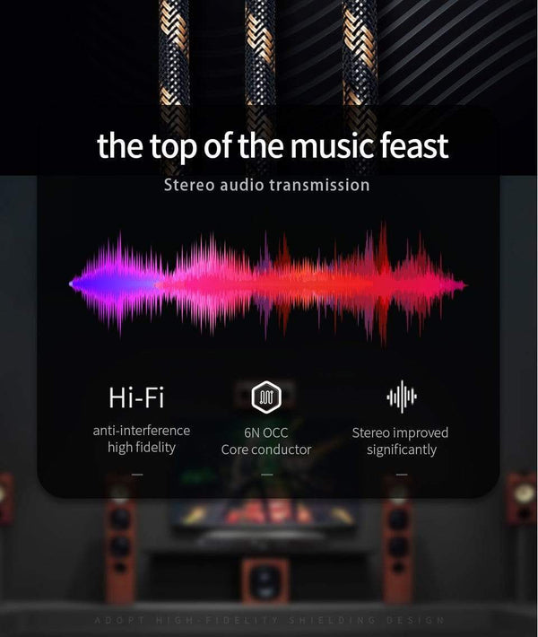Planet Gates TODN RCA Cable HiFi Stereo 3.5mm to 2RCA Audio Cable AUX RCA Jack 3.5 for Amplifiers Audio Home Theater Cable RCA TO