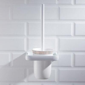 Planet Gates toilet brush Aluminum Towel Rack Perforated White Bathroom Rack Toilet Towel Rack Hardware Pendant Set
