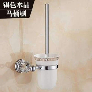 Planet Gates Toilet Brush Holder Bathroom Accessories Sets Silver Polished Chrome Bathroom Products Solid Brass Bathroom Hardware Sets jk6