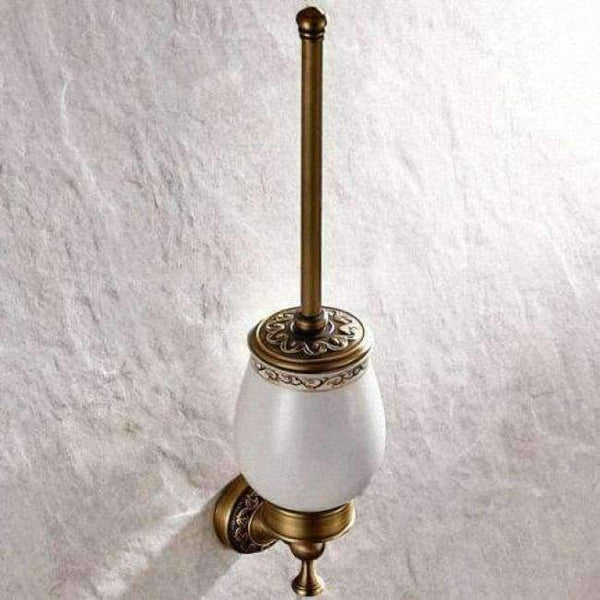 Planet Gates Toilet Brush Holder Bathroom hardware set Antique Brass Carved Bathroom Products wall mounted brass Bathroom Accessories set shelf towel rack A2D