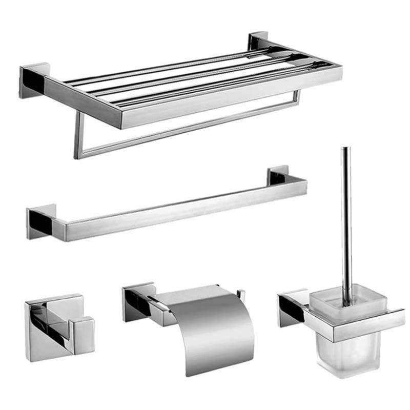 Planet Gates Toilet Brush Holder Square Base Bathroom Accessories Polished Chrome Toilet Paper Holder /Towel Bar Bathroom Products