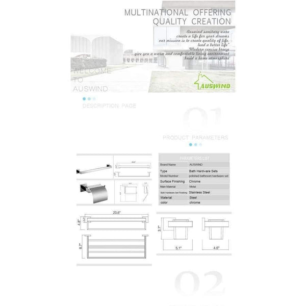 Planet Gates Toilet Brush Holder Square Base Bathroom Accessories Polished Chrome Toilet Paper Holder /Towel Bar Bathroom Products