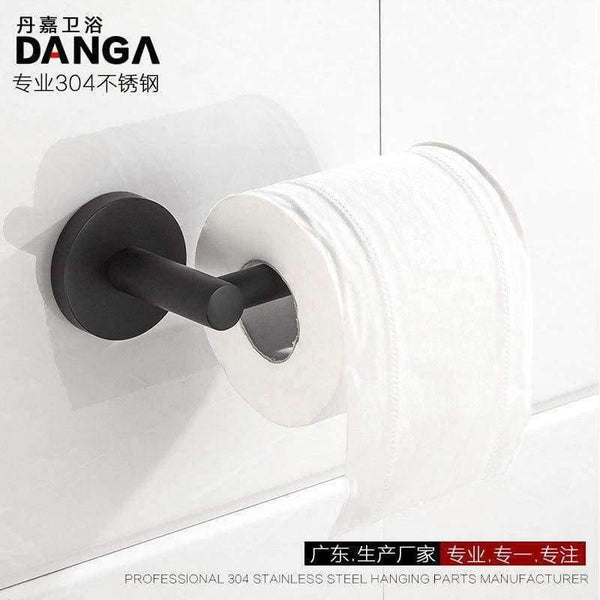 Planet Gates Toilet paper holder black baking circular paper towel rack 304 stainless steel paper roll holder no cover bathroom product