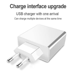 Planet Gates TOMKAS 3 Ports USB Charger EU Travel Portable Phone Chargers LED Display Fast Charging Adapter For iPhone Universal Wall Charger