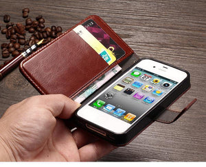 Planet Gates TOMKAS 4S Flip Wallet PU Leather Case For iPhone 4 4S Cover Vintage Coque Phone Bag Cases For Apple iPhone 4S With Card Holders