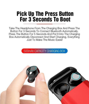 Planet Gates TOMKAS Bluetooth Headphones TWS Earbuds Wireless Bluetooth Earphones Stereo Headset Bluetooth Earphone With Mic and Charging Box