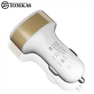 Planet Gates Tomkas Car Charger Universal Dual Port USB Car Charger Mobile Phone 5V2.1A Charger USB Adapter For Samsung Xiaomi Fast Charging