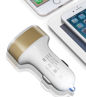 Planet Gates Tomkas Car Charger Universal Dual Port USB Car Charger Mobile Phone 5V2.1A Charger USB Adapter For Samsung Xiaomi Fast Charging