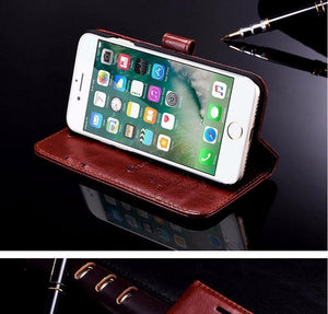 Planet Gates TOMKAS Case For iPhone 7 8 Plus PU Leather Wallet Style Kickstand Business Phone Bags Cases For iPhone X 8 7 Plus 6 Plus Case