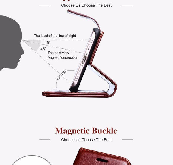 Planet Gates TOMKAS Case For iPhone 7 8 Plus PU Leather Wallet Style Kickstand Business Phone Bags Cases For iPhone X 8 7 Plus 6 Plus Case