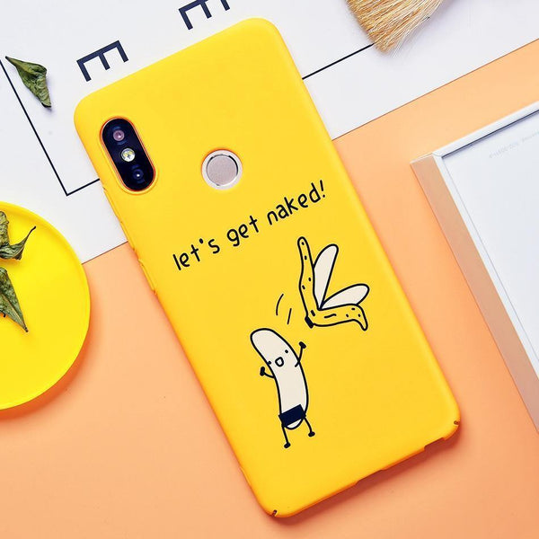 Planet Gates TOMKAS Cute Cartoon Case for Xiaomi Redmi Note 5 Phone Case for Xiaomi Redmi 4X 5 Plus Cases Mi A1 Back Cover Funny Naked Banana