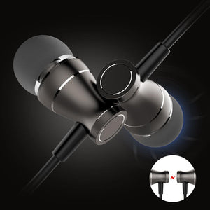 Planet Gates TOMKAS Earphone with Microphone For Mobile Phone Universal Metal Magnet Wired Control Stereo Headset Earphones and Headphone