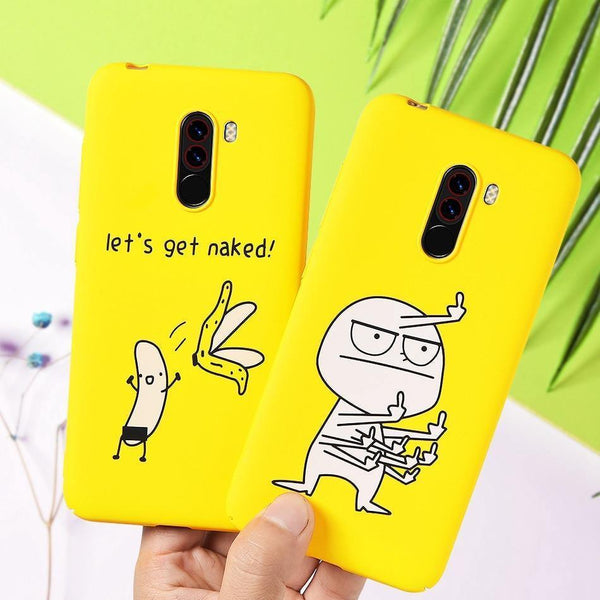 Planet Gates TOMKAS Funny Banana Bad Boy Pocophone F1 Case Hard Back Cover Pocophone Case Cute Animal Phone Cases for Xiaomi Pocophone F1