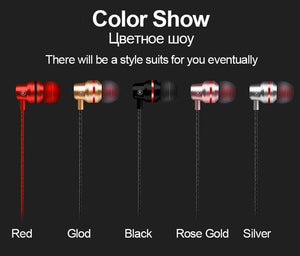 Planet Gates TOMKAS In-Ear Earphones Special Edition Headset Clear Bass Earphones With Microphone 5 Colors Metal Heavy Bass Headphones