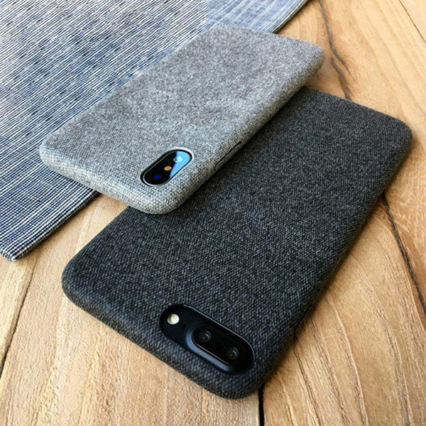 Planet Gates TOMKAS Linen Soft Cloth Case For iPhone X 6 7 8 Cases Luxury Cover Cotton Coque Phone Case For iPhone 6S 7 8 Plus Back Cover