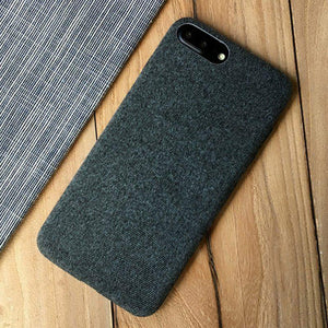 Planet Gates TOMKAS Linen Soft Cloth Case For iPhone X 6 7 8 Cases Luxury Cover Cotton Coque Phone Case For iPhone 6S 7 8 Plus Back Cover