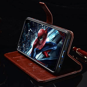 Planet Gates TOMKAS Luxury Leather Flip Case for Honor 8x 360 Protective Phone Cover Leather Wallet Silicon Cases for Huawei Honor 8x