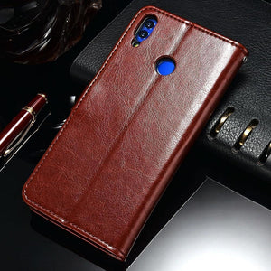 Planet Gates TOMKAS Luxury Leather Flip Case for Honor 8x 360 Protective Phone Cover Leather Wallet Silicon Cases for Huawei Honor 8x