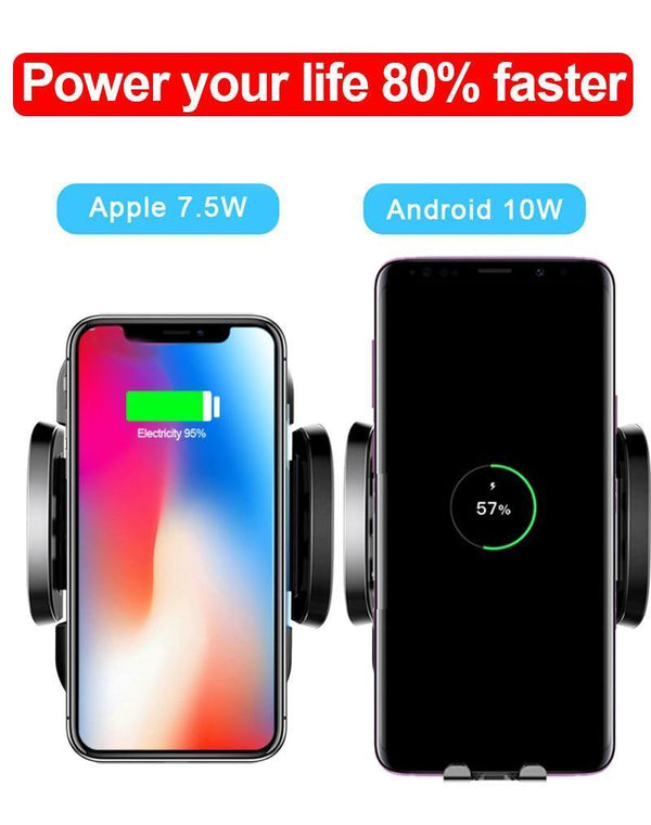 Planet Gates TOMKAS Qi Wireless Car Charger Infrared Sensor Fast Charger Wireless Charging For Phone Automatic Induction Wireless Car Charger