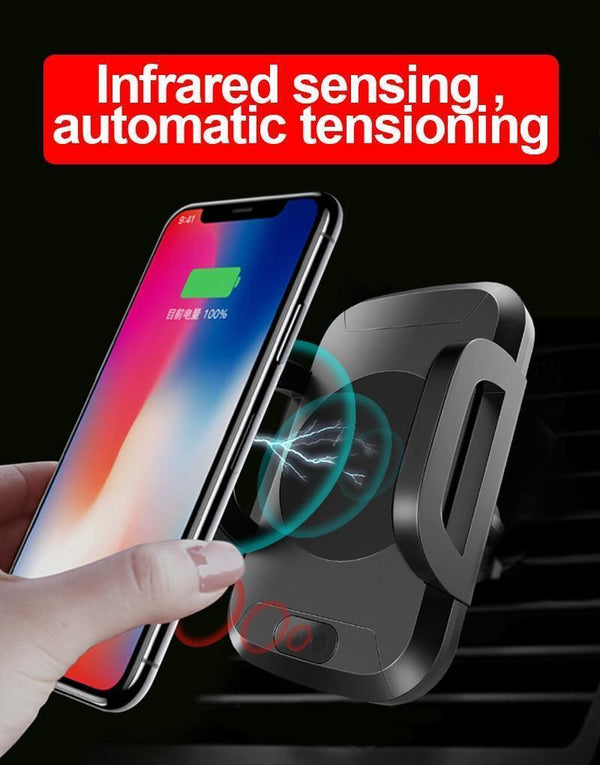 Planet Gates TOMKAS Qi Wireless Car Charger Infrared Sensor Fast Charger Wireless Charging For Phone Automatic Induction Wireless Car Charger