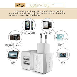 Planet Gates Tomkas Universal USB Charger For Phone Travel Fast Charging EU Plug Wall Charger USB Adapter For Mobile Phone Charger NEW SYLE