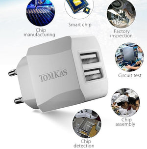 Planet Gates Tomkas Universal USB Charger For Phone Travel Fast Charging EU Plug Wall Charger USB Adapter For Mobile Phone Charger NEW SYLE