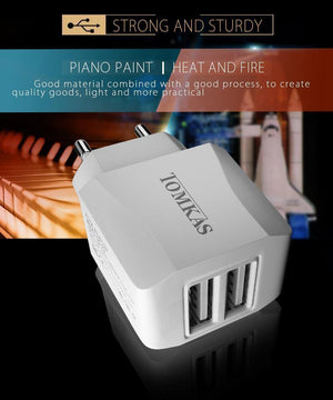 Planet Gates Tomkas Universal USB Charger For Phone Travel Fast Charging EU Plug Wall Charger USB Adapter For Mobile Phone Charger NEW SYLE