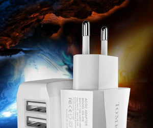 Planet Gates Tomkas USB Universal Portable Travel USB Charger Adapter 5V2.1A EU Plug Mobile Phone Charger For iPhone Universal Wall Charger