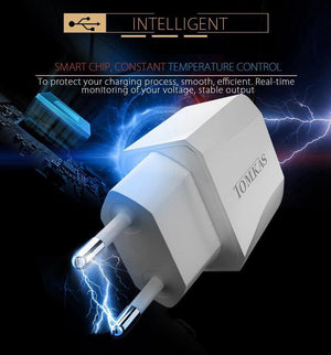 Planet Gates Tomkas USB Universal Portable Travel USB Charger Adapter 5V2.1A EU Plug Mobile Phone Charger For iPhone Universal Wall Charger