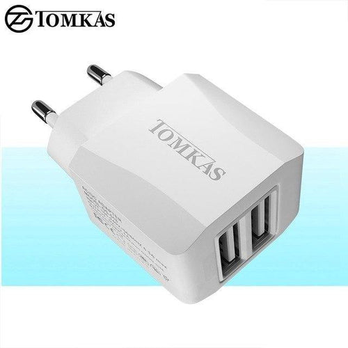 Planet Gates Tomkas USB Universal Portable Travel USB Charger Adapter 5V2.1A EU Plug Mobile Phone Charger For iPhone Universal Wall Charger