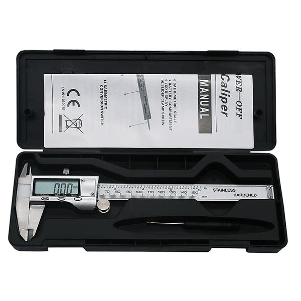 Planet Gates TON09 6-Inch 150mm Stainless Steel Electronic Digital Vernier Caliper Metal Micrometer Measuring