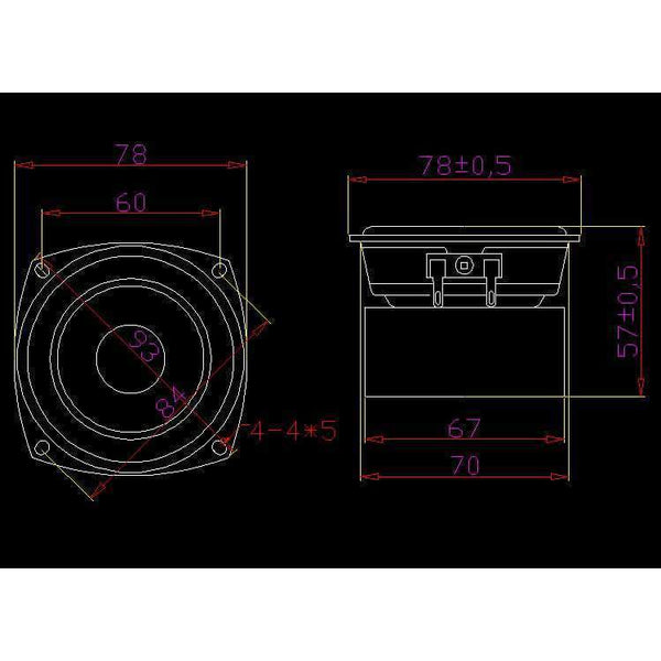 Planet Gates TONLEN 1PCS 3 inch Full Range Speaker 4 ohm 20 W Car HIFI DIY Home Theater Loudspeaker Subwoofer Tweeter Music Desktop Speakers