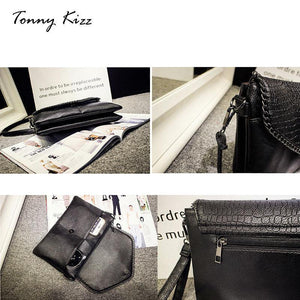 Planet Gates Tonny Kizz crossbody messenger bags for women envelope with alligator prints crossbody bag PU leather female shoulder bag clutch