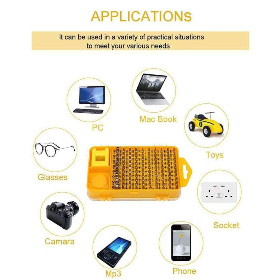 Planet Gates Tool Set 108 In 1 Precision Screwdriver Set Multi-function Magnetic Tool Kit For IPhone X, 8, 7 ,Computer,Tablet