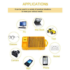 Planet Gates Tool Set 108 In 1 Precision Screwdriver Set Multi-function Magnetic Tool Kit For IPhone X, 8, 7 ,Computer,Tablet