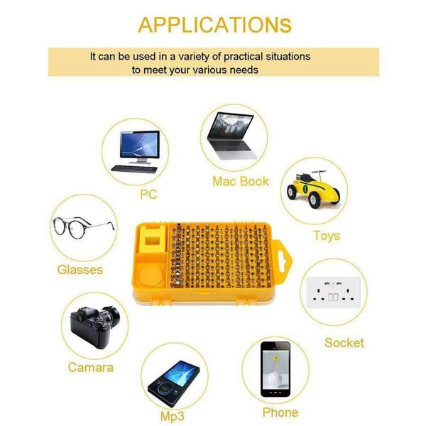 Planet Gates Tool Set 108 In 1 Precision Screwdriver Set Multi-function Magnetic Tool Kit For IPhone X, 8, 7 ,Computer,Tablet