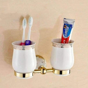 Planet Gates tooth brush Bathroom Accessories Sets Crystal Brass Gold Bathroom Hardware Sets Wall Mounted Bathroom Products