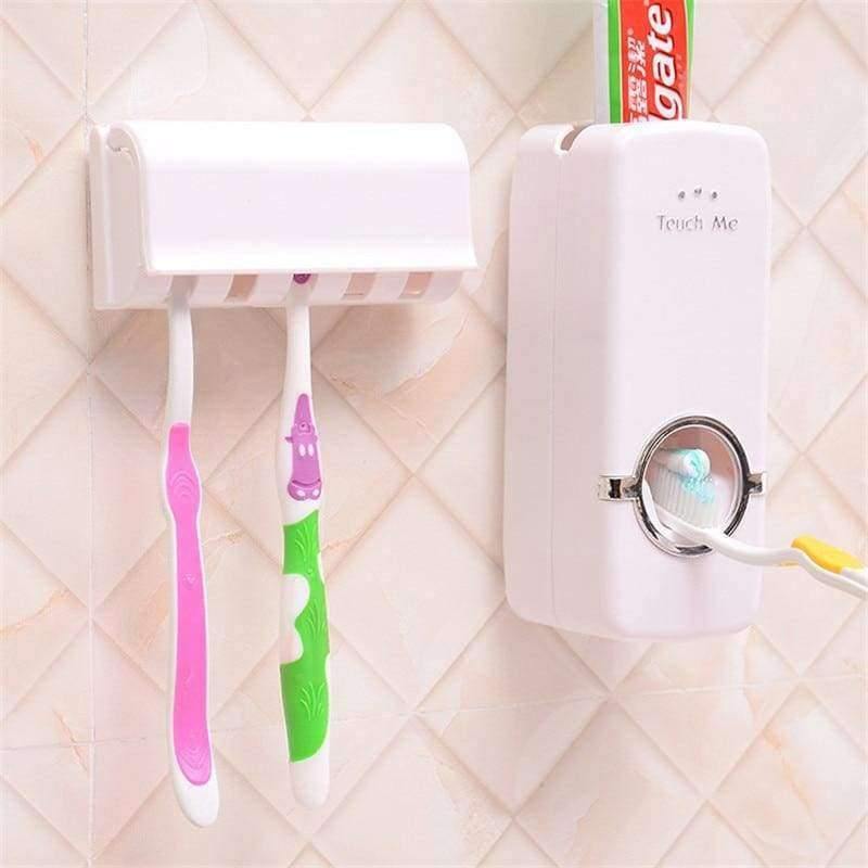 Planet Gates Tooth Paste Squeezer Dispenser with Toothbrush Holder Bathroom Products Automatic Set Tooth Brush Accessories Toothbrush Holder
