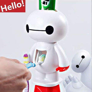 Planet Gates Toothbrush Automatic Toothpaste Dispenser Bathroom Accessories Cartoon Baymax Kids Plastic Toothbrush Holder Bathroom Products