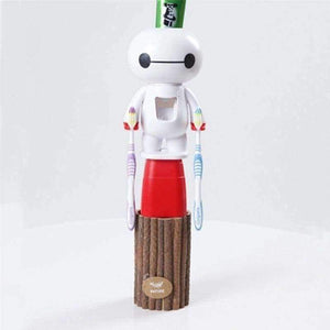 Planet Gates Toothbrush Automatic Toothpaste Dispenser Bathroom Accessories Cartoon Baymax Kids Plastic Toothbrush Holder Bathroom Products