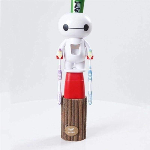Planet Gates Toothbrush Automatic Toothpaste Dispenser Bathroom Accessories Cartoon Baymax Kids Plastic Toothbrush Holder Bathroom Products