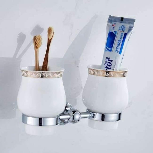 Planet Gates toothbrush Bathroom Accessories Sets Silver Polished Chrome Bathroom Products Solid Brass Bathroom Hardware Sets jk6
