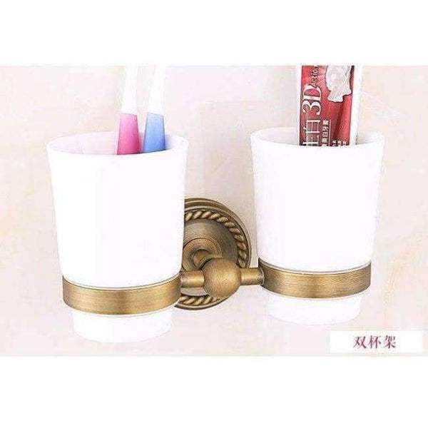 Planet Gates toothbrush holder Antique Carved Bathroom Hardware Sets Solid Brass European Bathroom Accessories Set Brushed Bathroom Products (shelf/towel Rack)