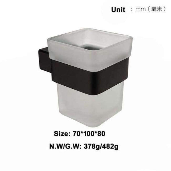 Planet Gates Toothbrush Holder New SUS 304 Stainless Steel Bathroom Hardware Set Black Matte Paper Holder Toothbrush Holder Towel Bar Bathroom Accessories