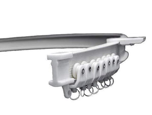 Home decoration nano silent curtain track soft curved rail balcony bay window double track curved track bead curtain track