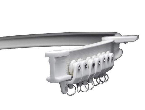 Home decoration nano silent curtain track soft curved rail balcony bay window double track curved track bead curtain track