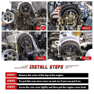 Planet Gates Top One Clear Cam Gear Cover Timing Belt Turbo Crank Pulley For Honda 96-00 EK With PQY Sticker JR6337