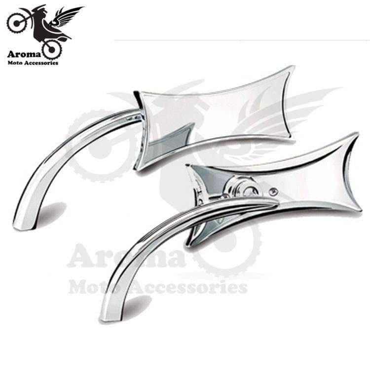 Planet Gates top quality harley rearview mirror 10mm 8mm universal motorcycle Accessories motorbike Mirrors for harley-davidson Parts sliver