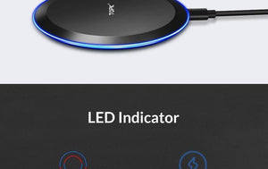 Planet Gates TOPK 10W Wireless Charger For iPhone X/XS Max XR 8 Plus Fast Charging for Samsung S8 S9 Note 9 8 Phone Charger Pad